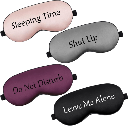 Geyoga 4 Pieces Funny Eye Mask for Sleep