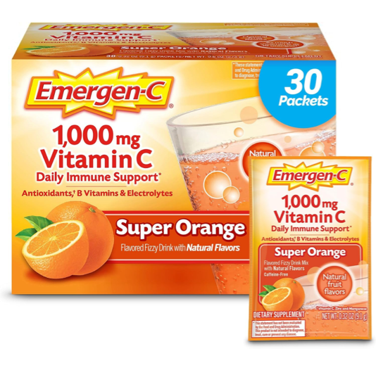 Emergen-C 1000mg Vitamin C Powder for Daily Immune Support Caffeine Free